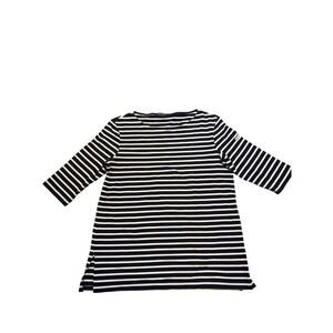 Saint James Navy and White Striped Long Sleeve Tee